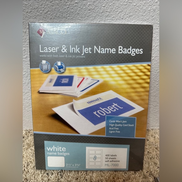 Maco Laser & Ink Jet Name Badges 2 1/3” x 3 3/8. 3 Pack 400 labels per pack - Picture 3 of 9